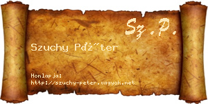 Szuchy Péter névjegykártya